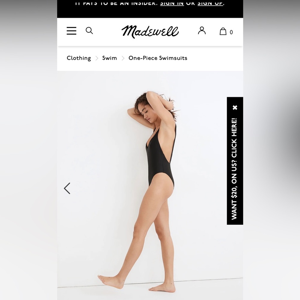 NWT madewell second wave maillot one-piece swimsuit